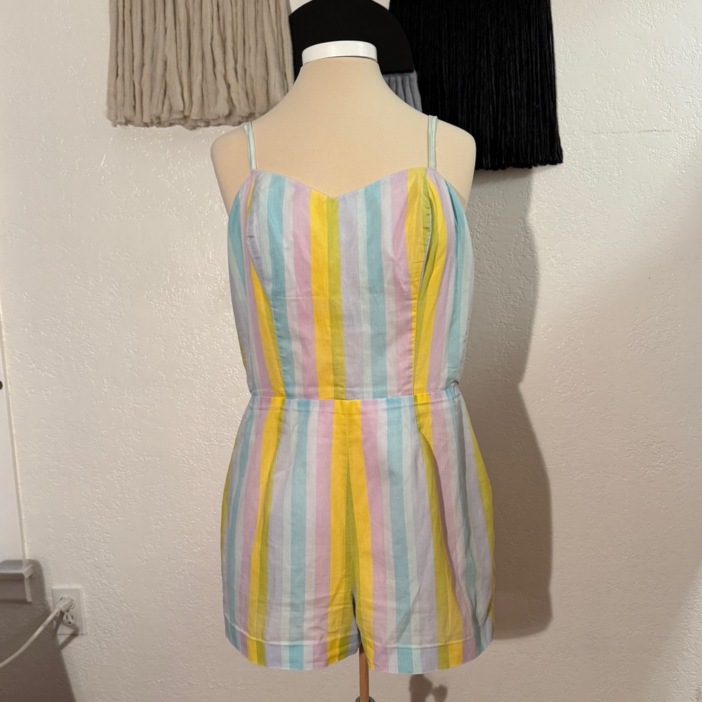 Vintage striped playsuit romper